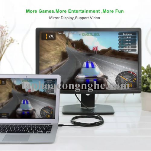 Ugreen 20928 3M Màu Đen Cáp chuyển đổi Mini DP sang VGA hỗ trợ phân giải 1080P MD103 30020928